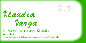 klaudia varga business card